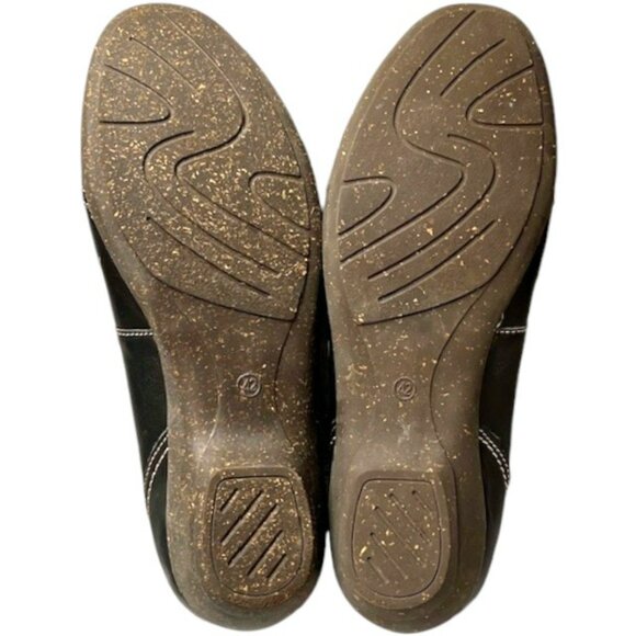 Spring Step Bethany Laser Perforated Leather Mary Jane Wingtips - Black - 10 - Picture 6 of 9